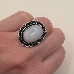 Rainbow Moonstone Ring